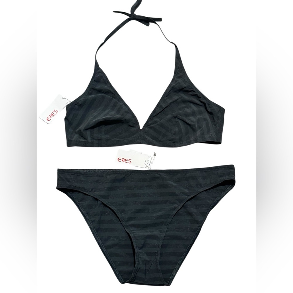ERES***Striped Black Halter Bikini Top**F 42 US 10**$580